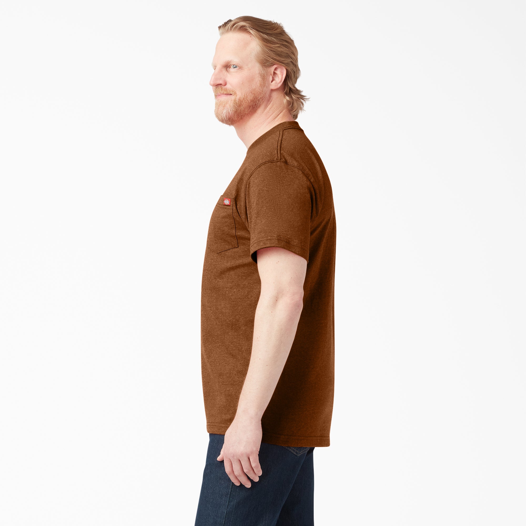 "Heavyweight Heathered Short Sleeve Pocket T-Shirt"