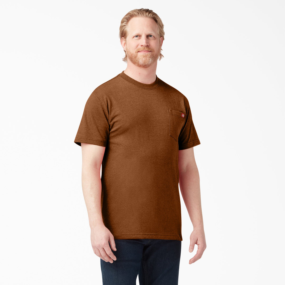 "Heavyweight Heathered Short Sleeve Pocket T-Shirt"