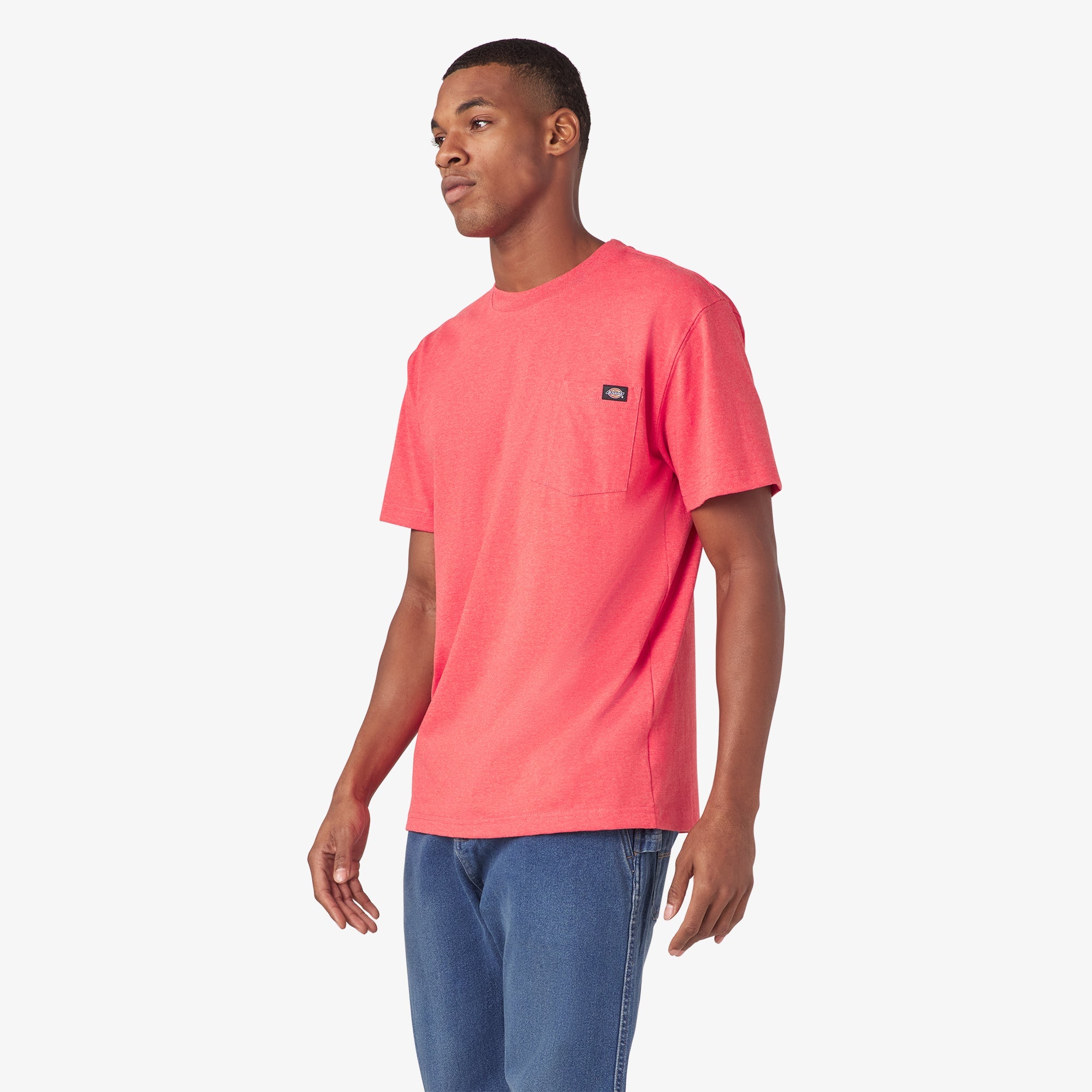 "Heavyweight Heathered Short Sleeve Pocket T-Shirt"