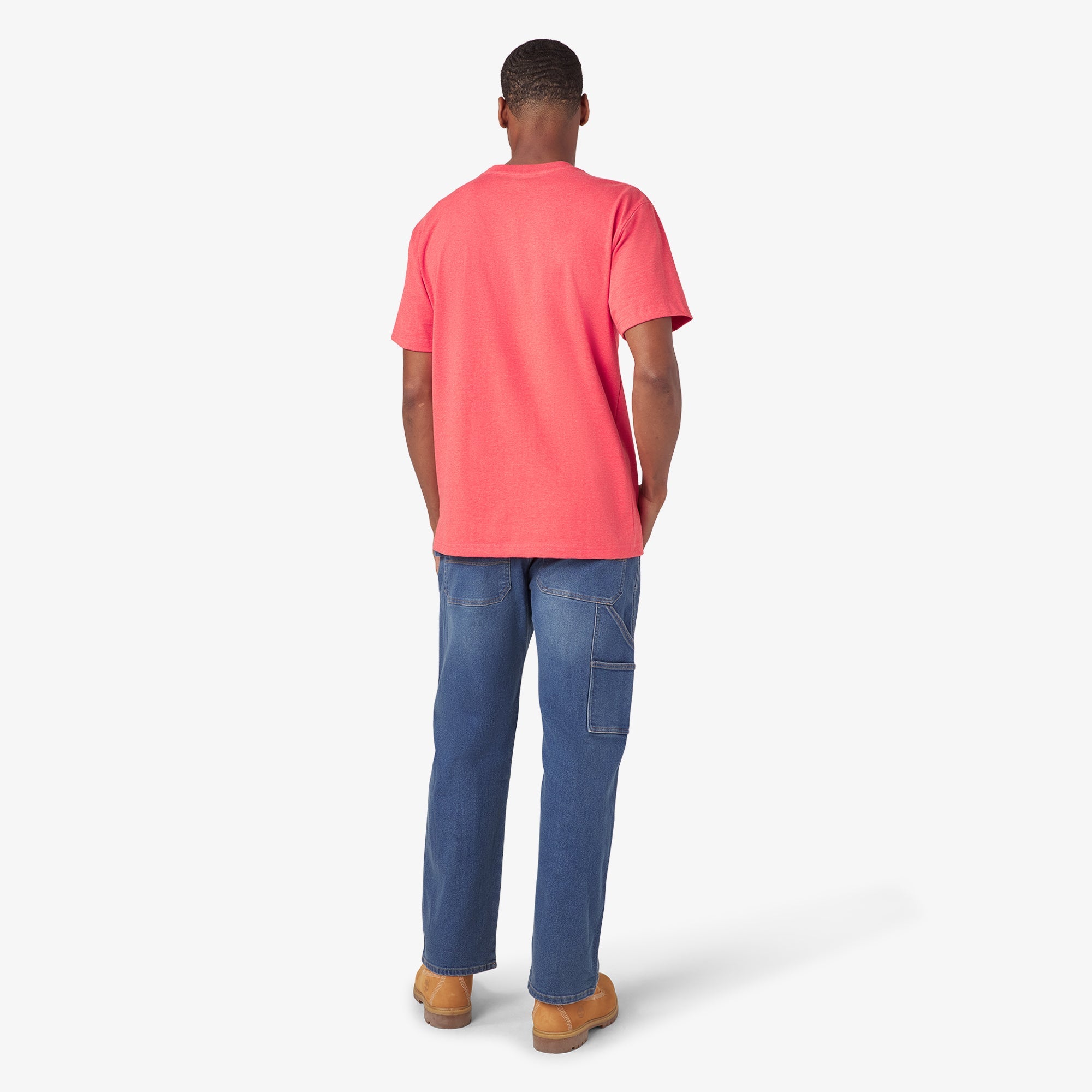 "Heavyweight Heathered Short Sleeve Pocket T-Shirt"