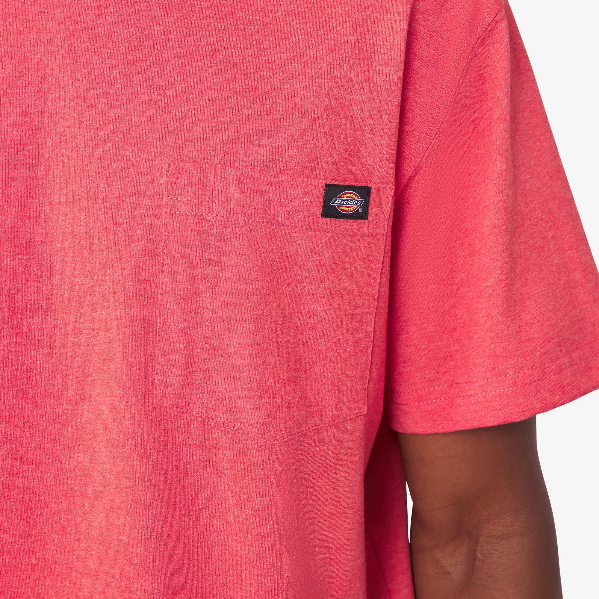 "Heavyweight Heathered Short Sleeve Pocket T-Shirt"