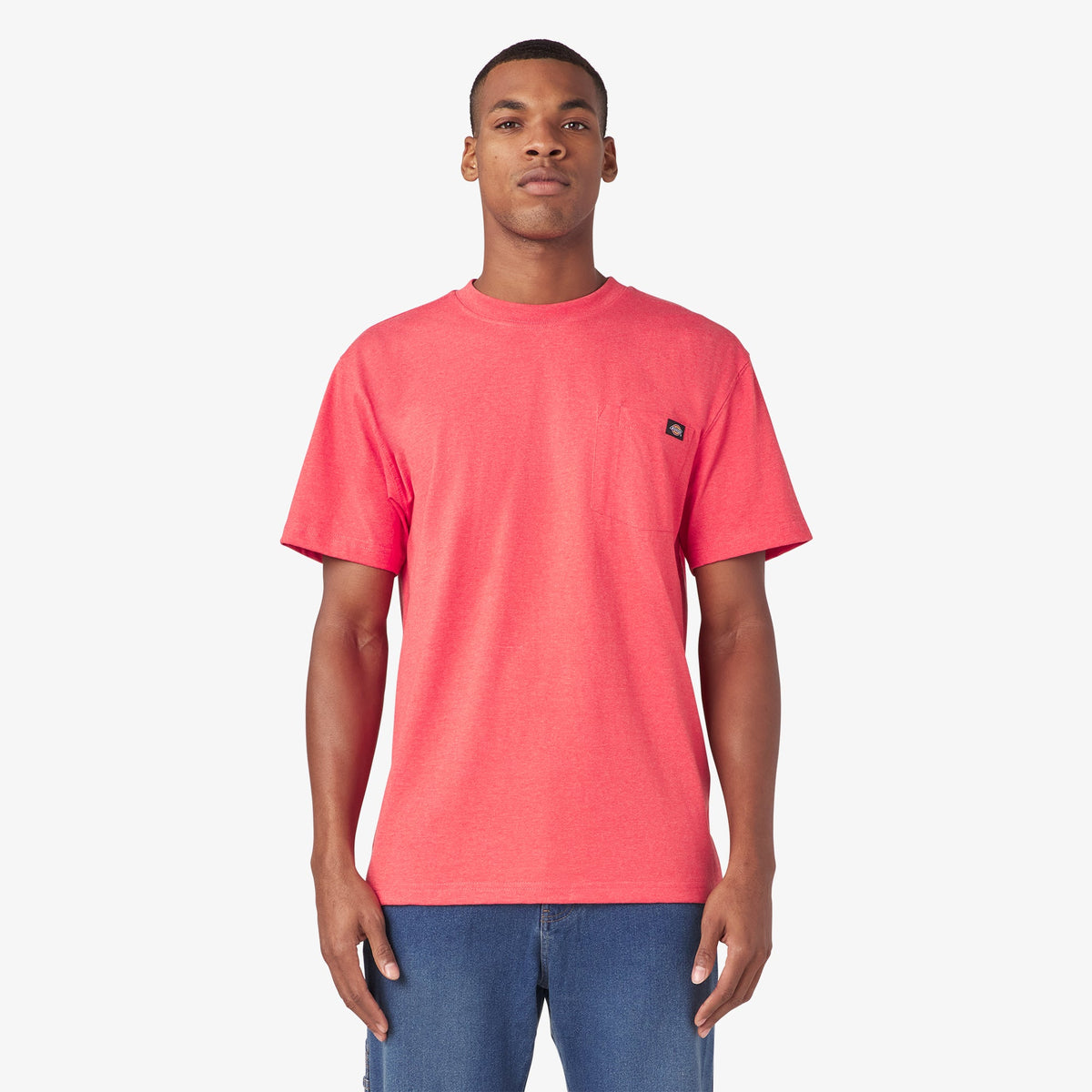 "Heavyweight Heathered Short Sleeve Pocket T-Shirt"