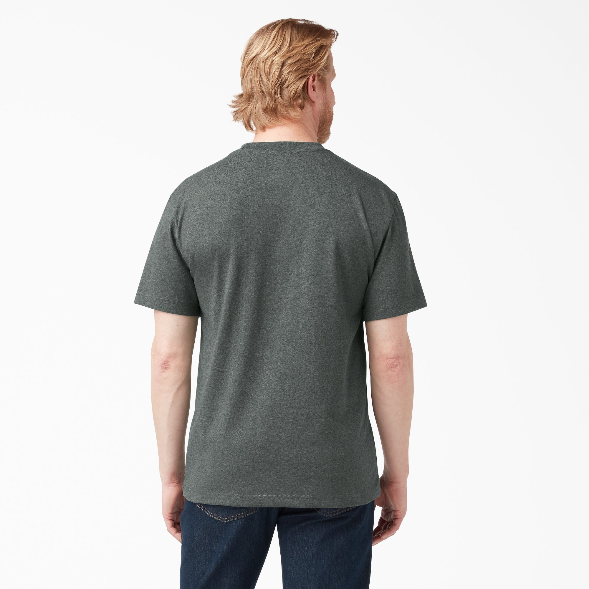 "Heavyweight Heathered Short Sleeve Pocket T-Shirt"