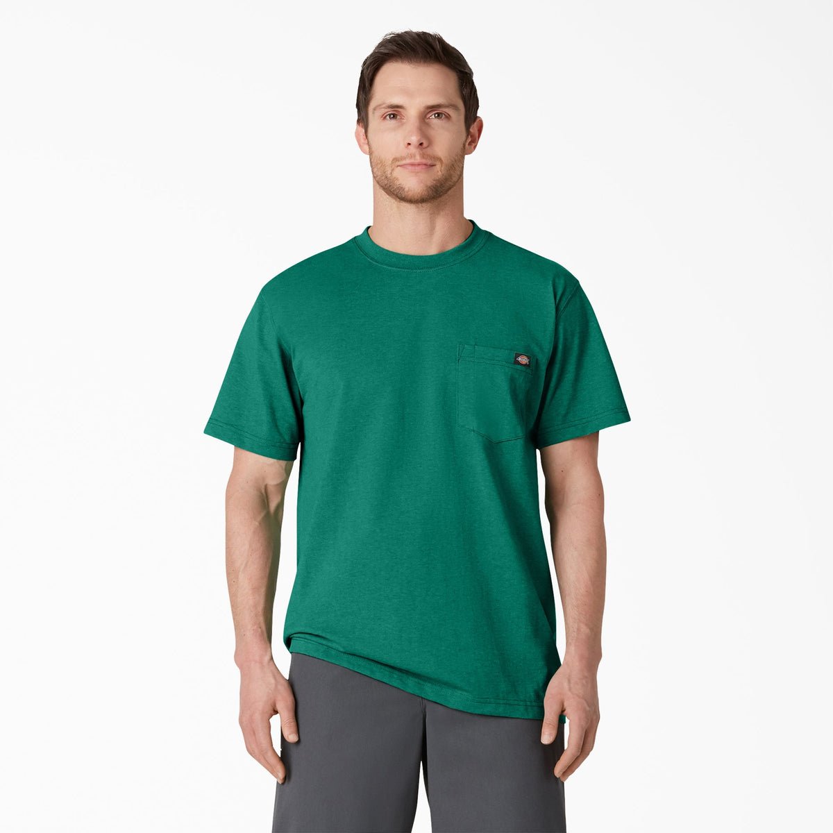 "Heavyweight Heathered Short Sleeve Pocket T-Shirt"