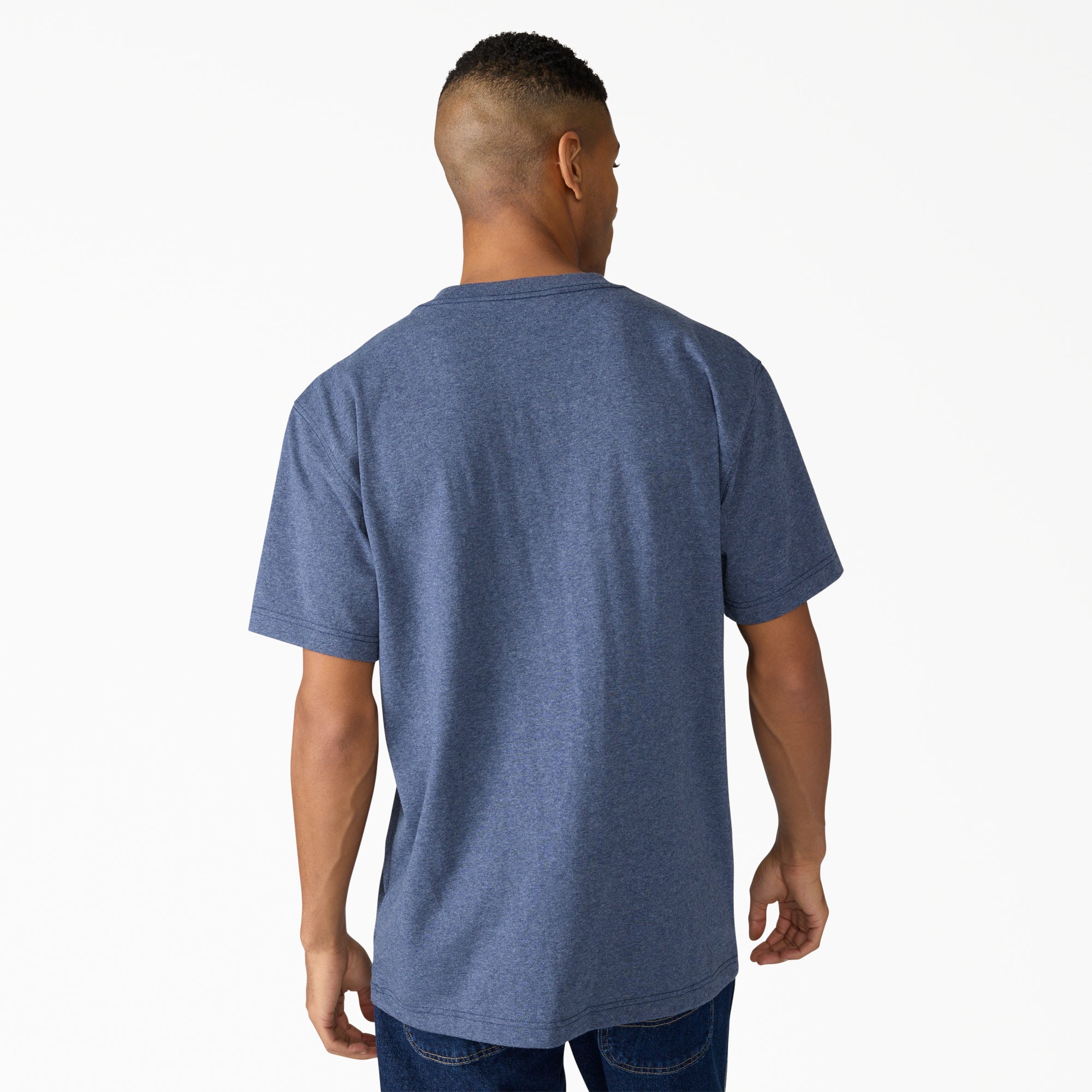 "Heavyweight Heathered Short Sleeve Pocket T-Shirt"