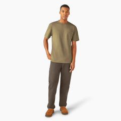 "Heavyweight Heathered Short Sleeve Pocket T-Shirt"