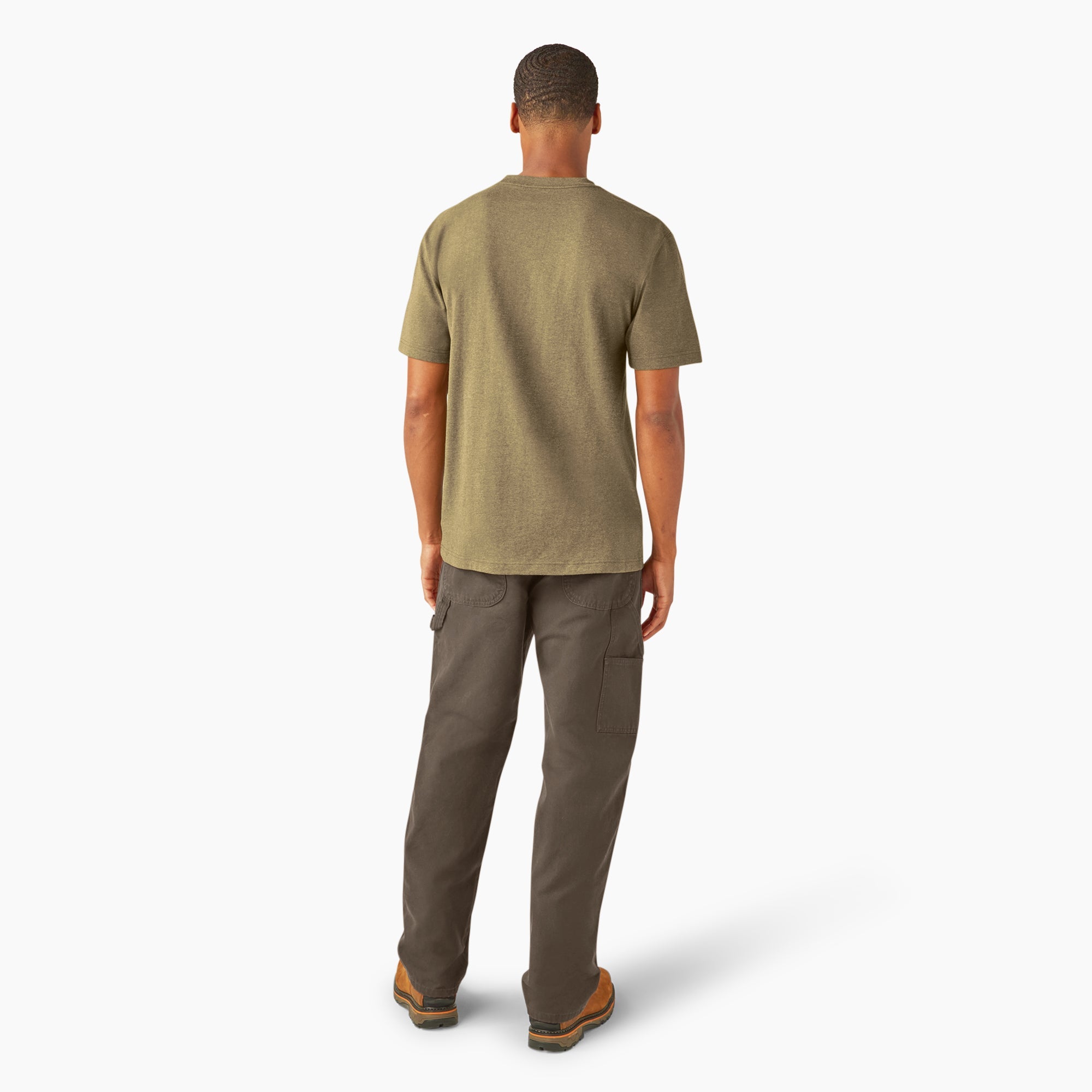 "Heavyweight Heathered Short Sleeve Pocket T-Shirt"