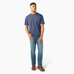 "Heavyweight Heathered Short Sleeve Pocket T-Shirt"
