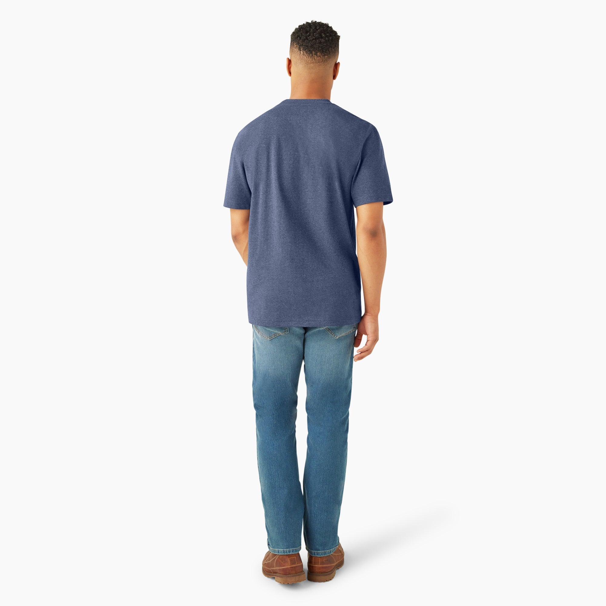 "Heavyweight Heathered Short Sleeve Pocket T-Shirt"