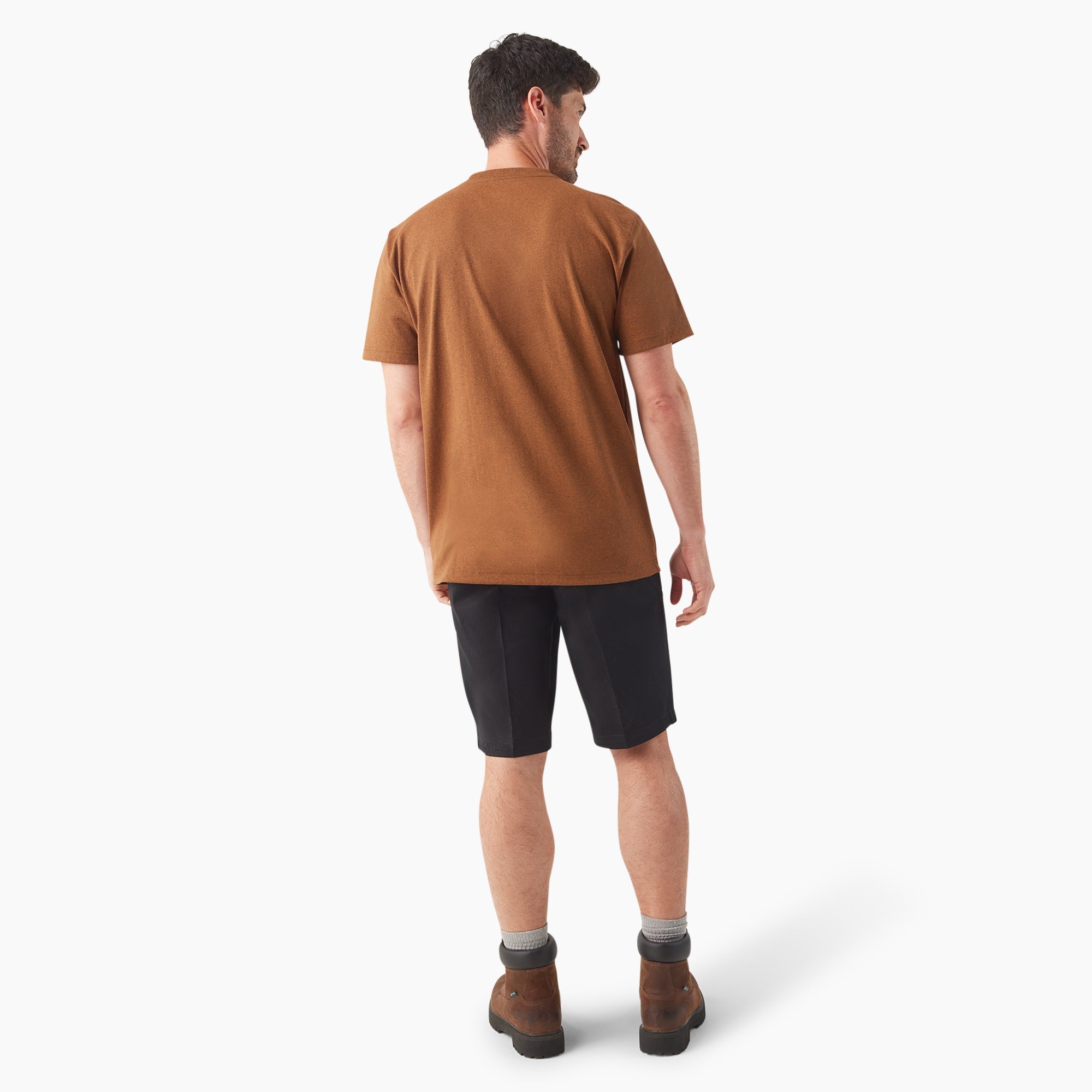 "Heavyweight Heathered Short Sleeve Pocket T-Shirt"