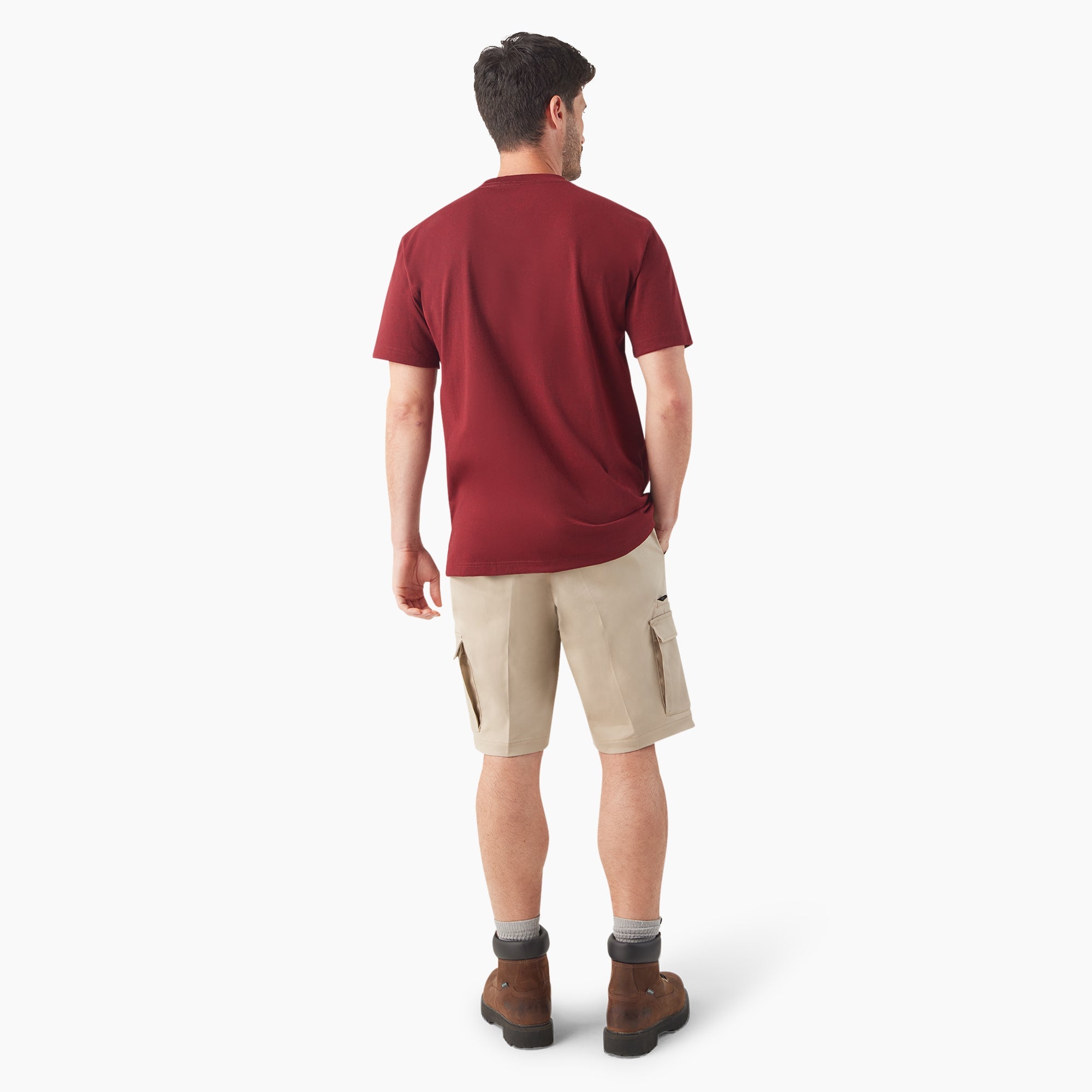 "Heavyweight Heathered Short Sleeve Pocket T-Shirt"
