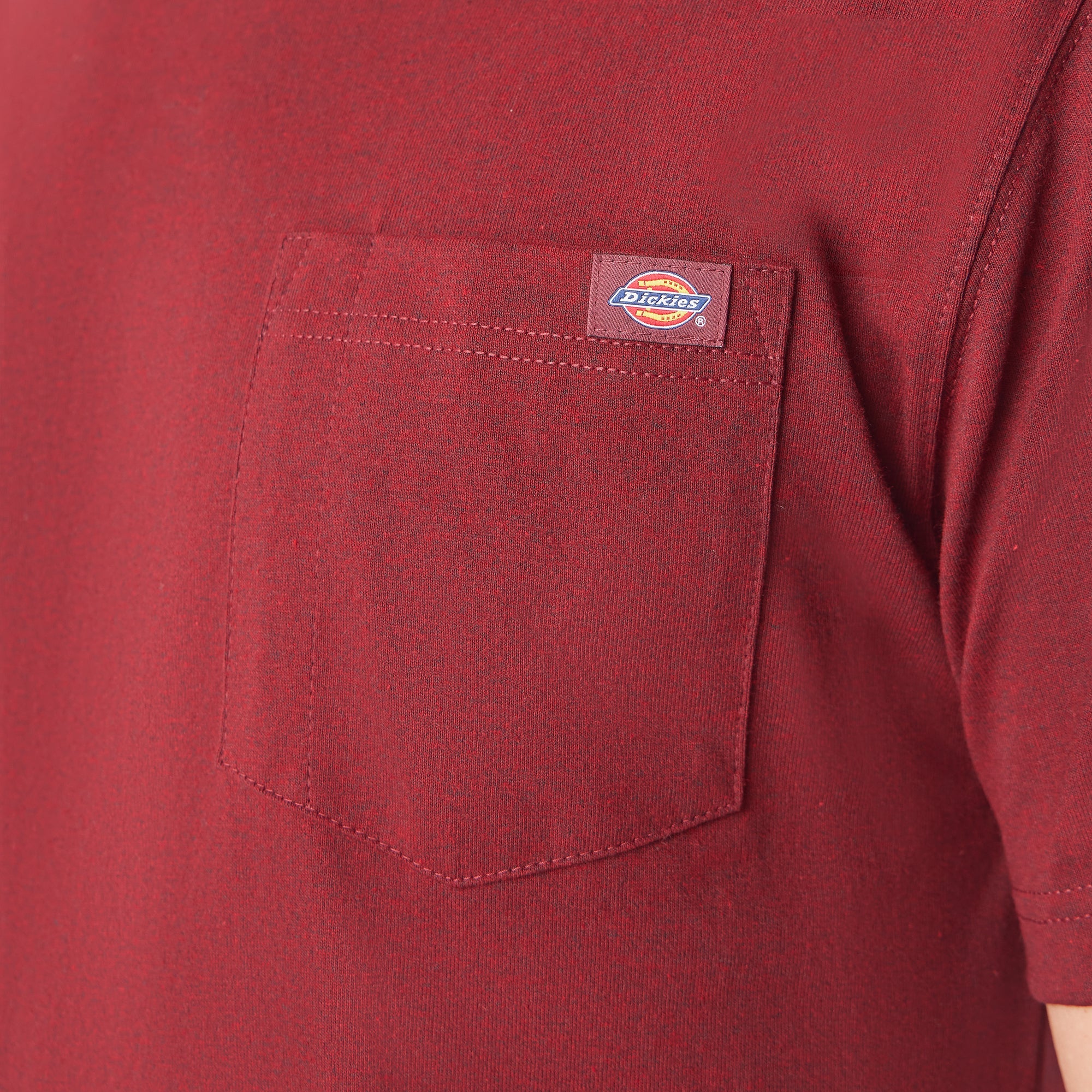 "Heavyweight Heathered Short Sleeve Pocket T-Shirt"