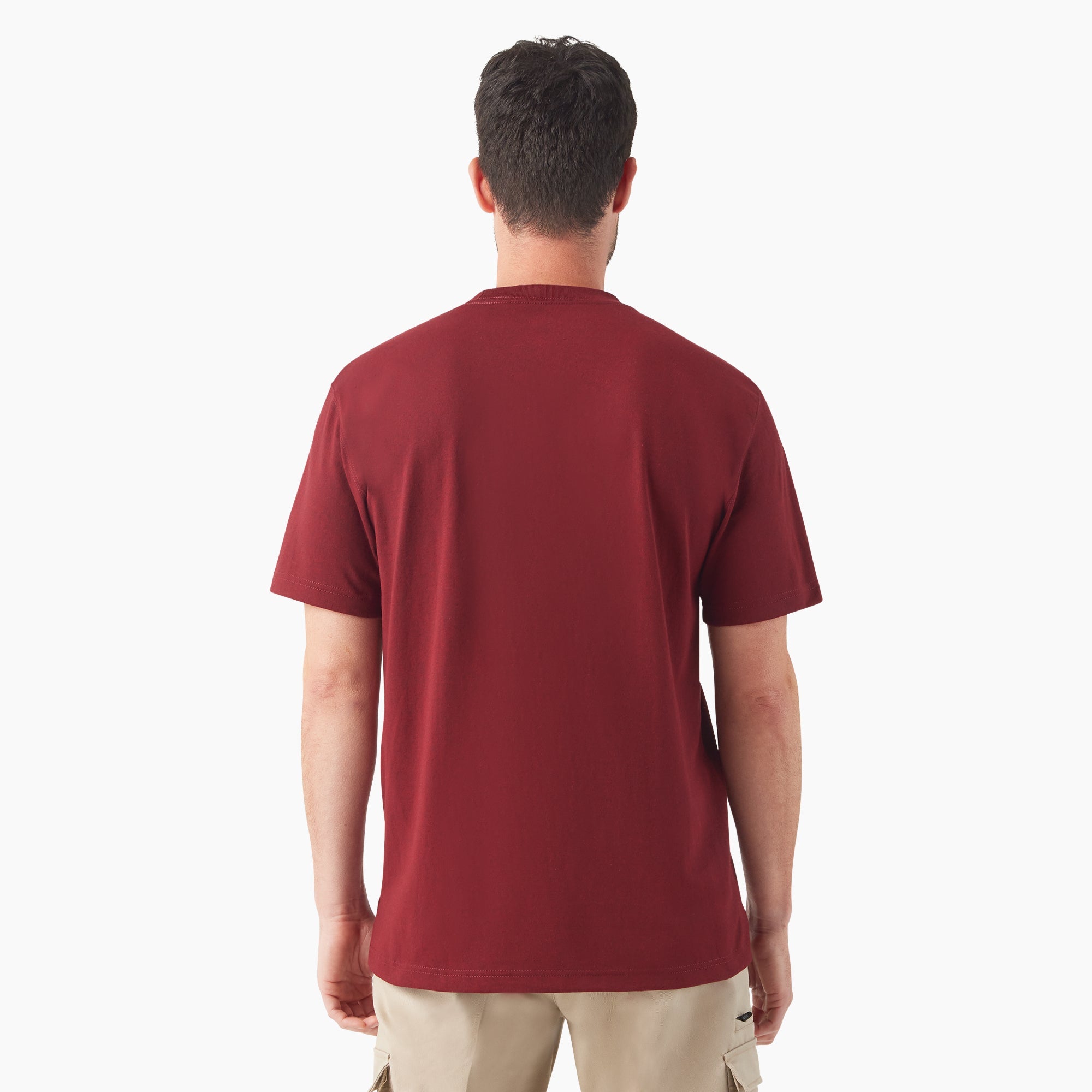 "Heavyweight Heathered Short Sleeve Pocket T-Shirt"