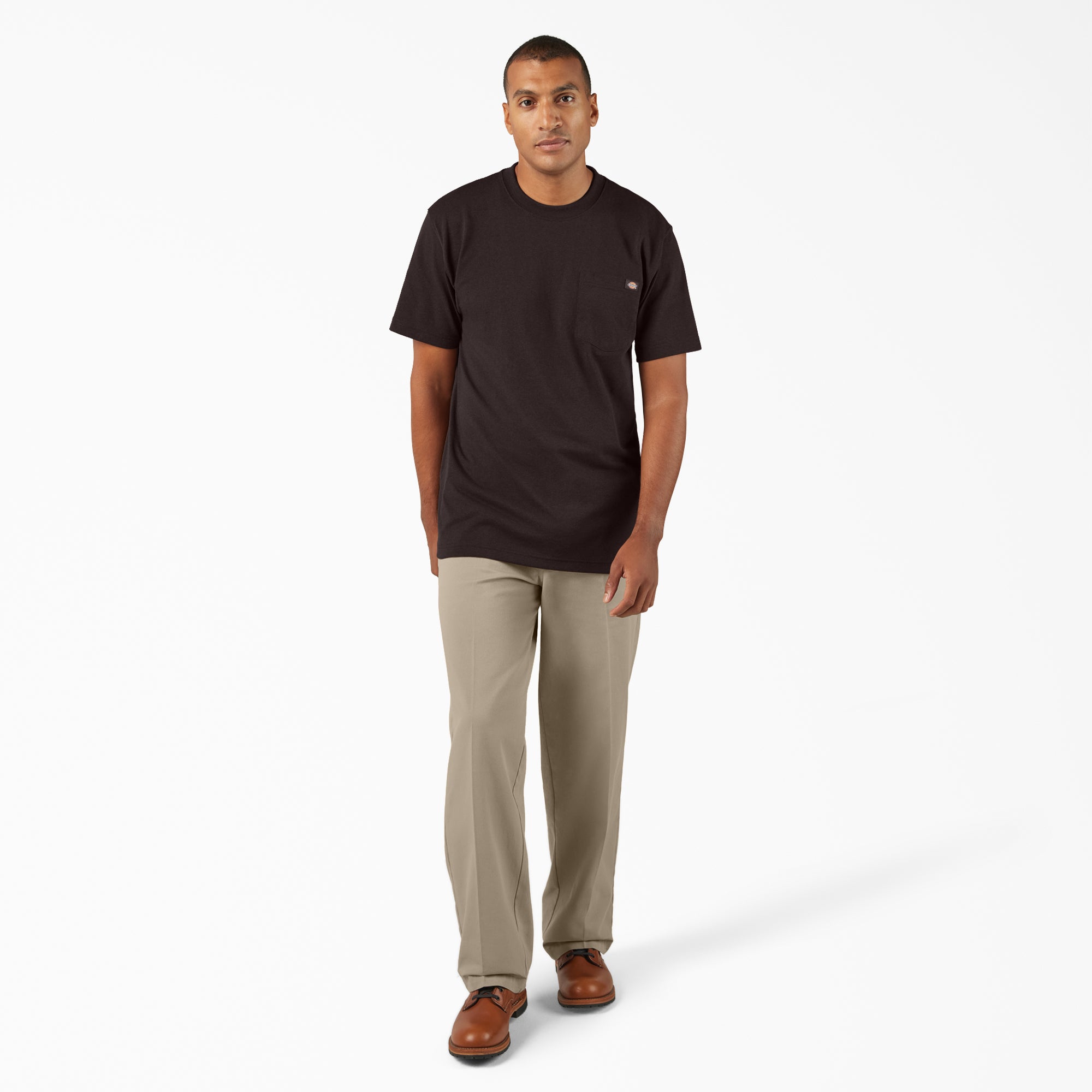 "Heavyweight Heathered Short Sleeve Pocket T-Shirt"