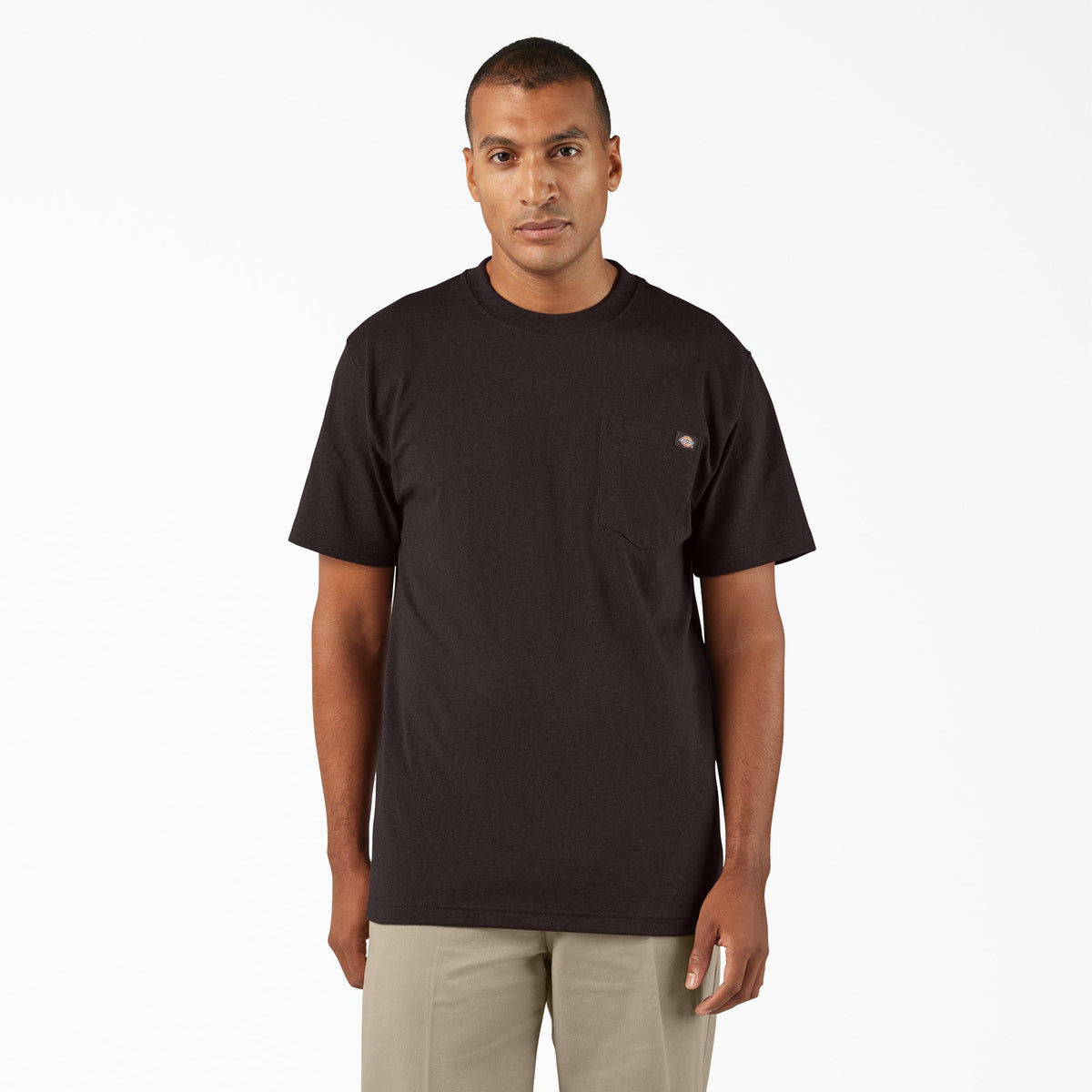 "Heavyweight Heathered Short Sleeve Pocket T-Shirt"