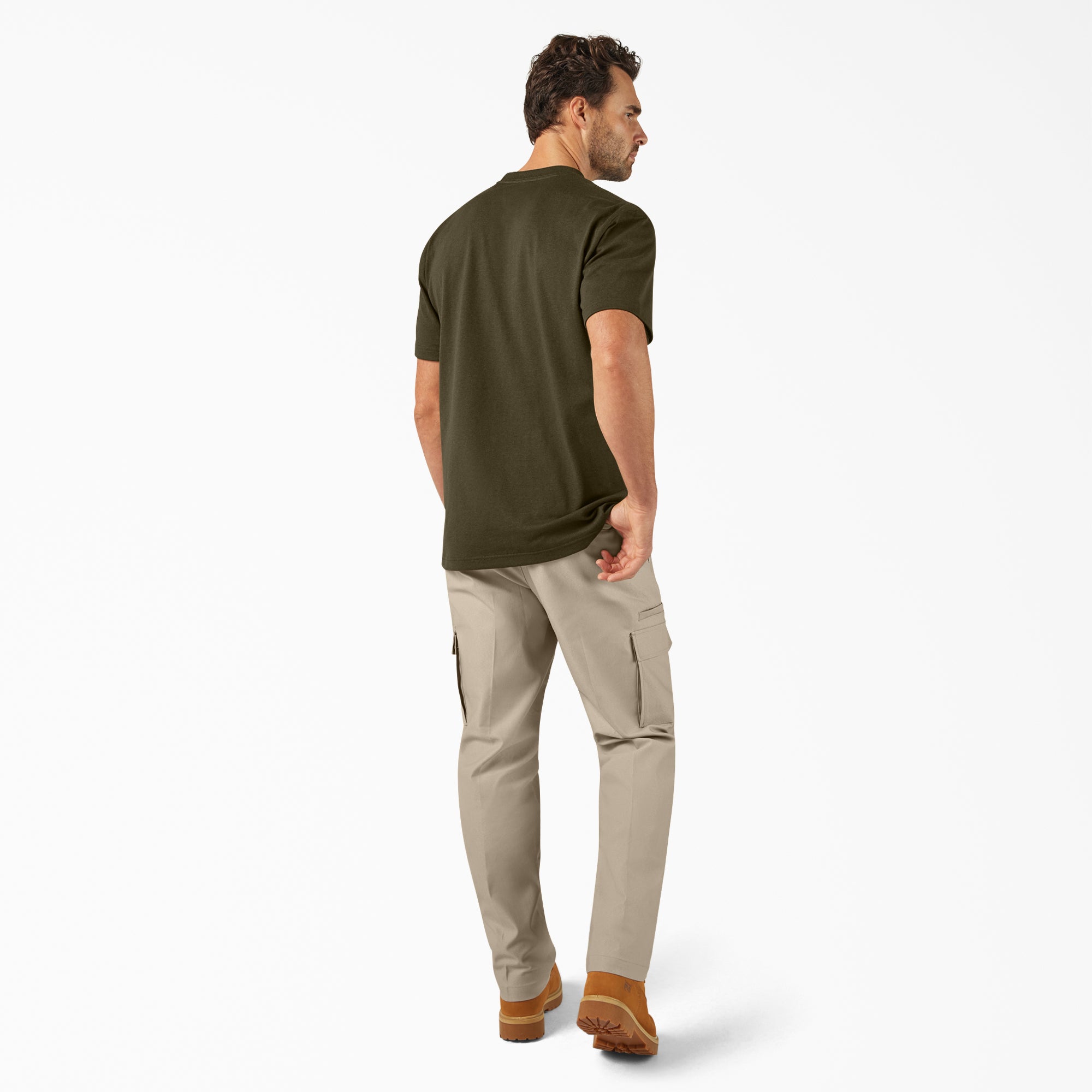 "Heavyweight Heathered Short Sleeve Pocket T-Shirt"