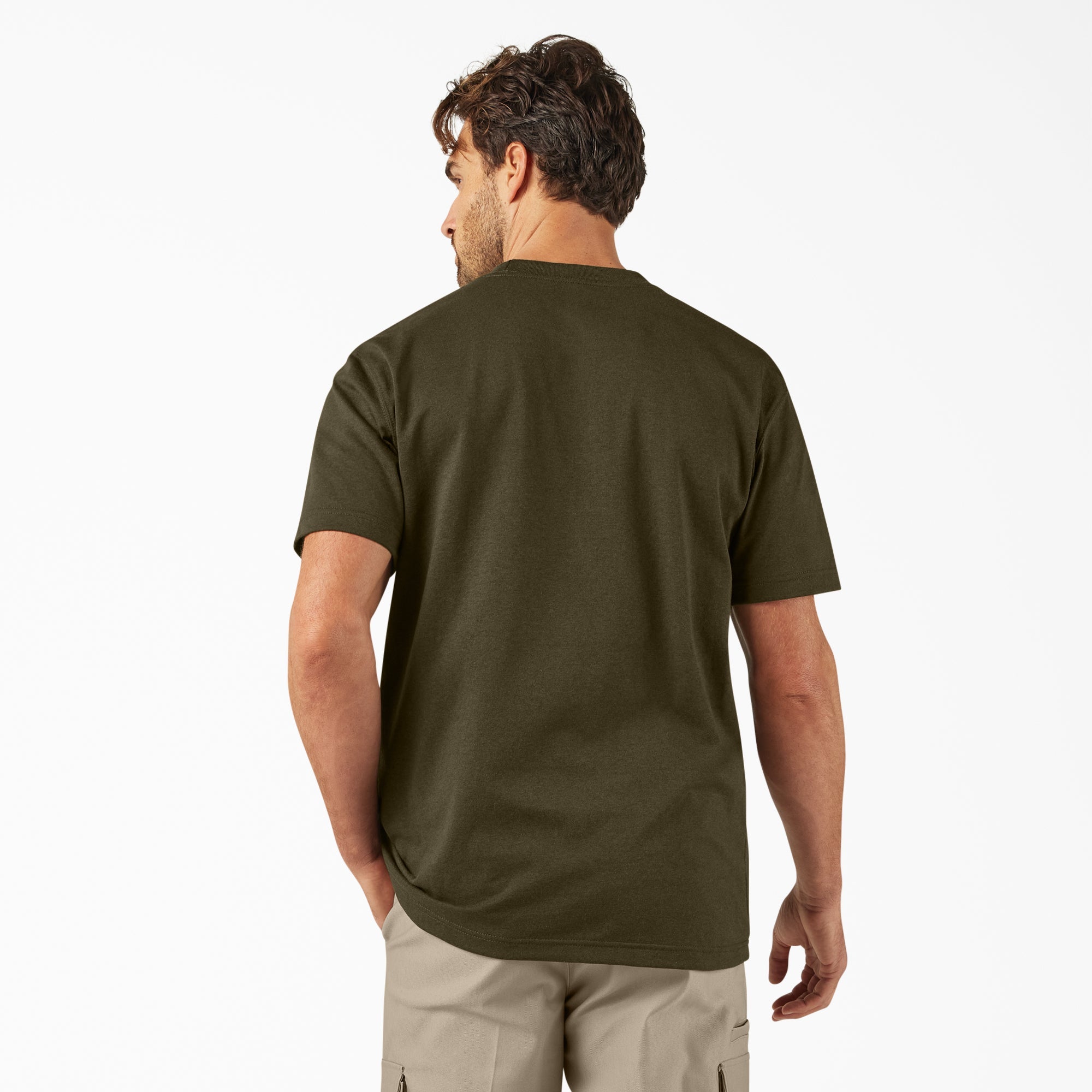"Heavyweight Heathered Short Sleeve Pocket T-Shirt"