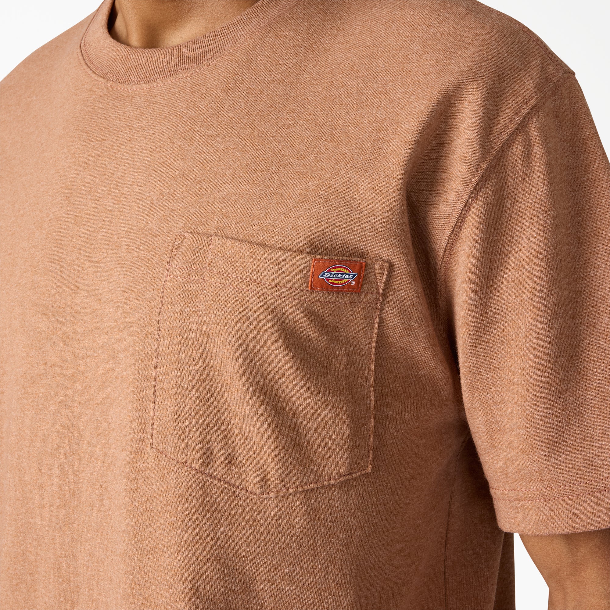 "Heavyweight Heathered Short Sleeve Pocket T-Shirt"