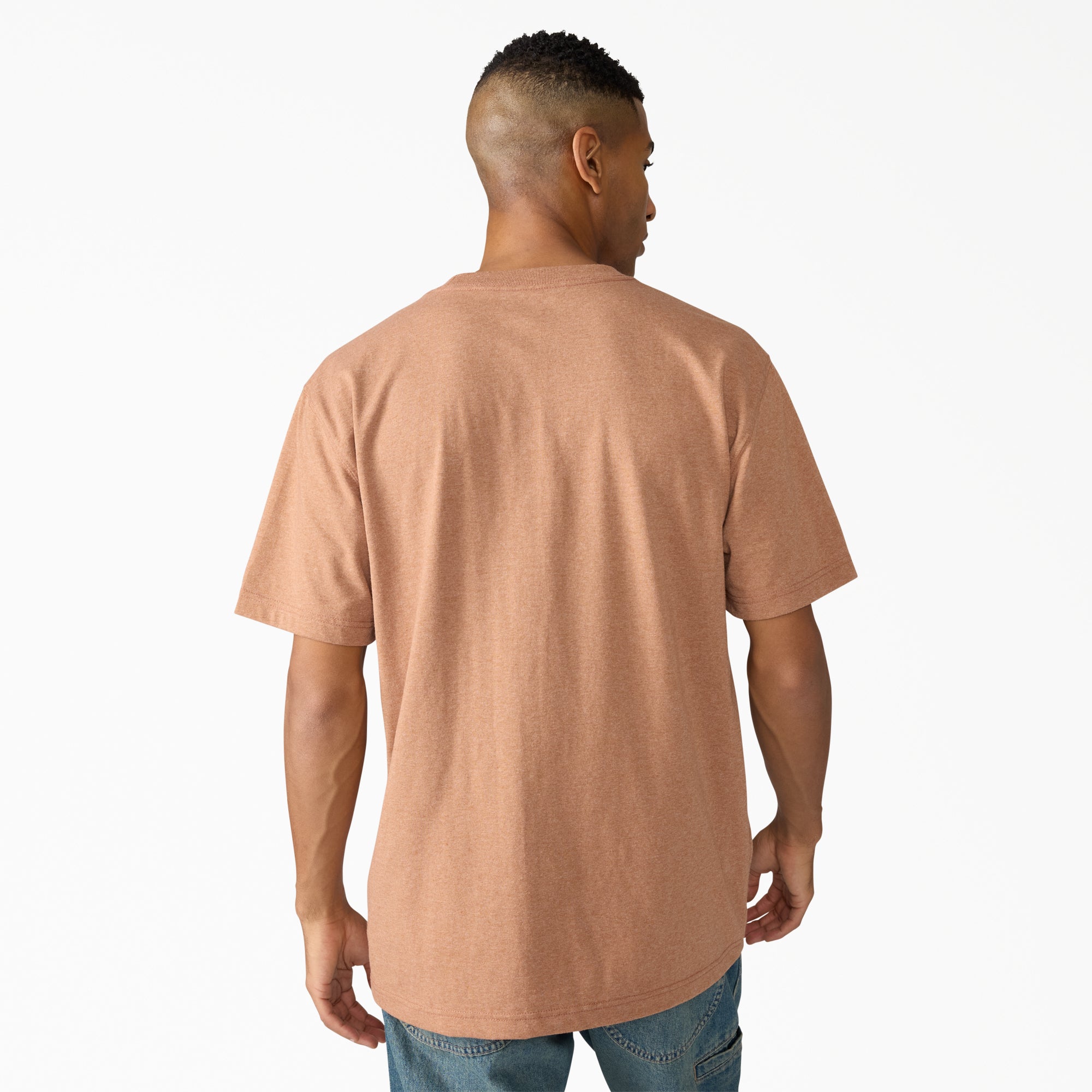 "Heavyweight Heathered Short Sleeve Pocket T-Shirt"