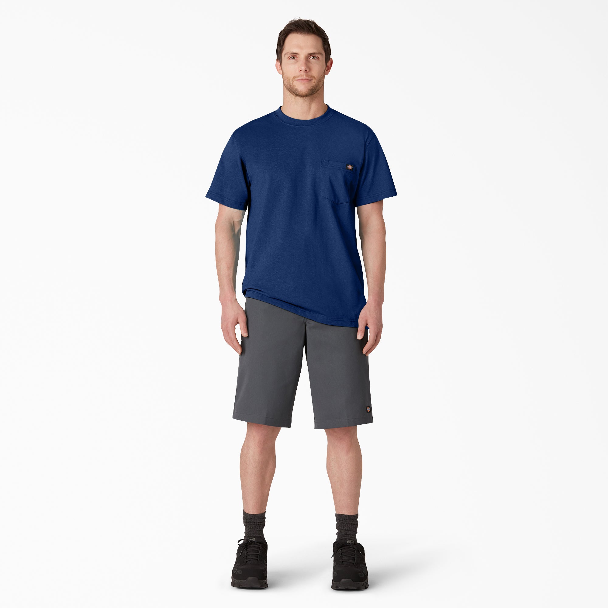 "Heavyweight Heathered Short Sleeve Pocket T-Shirt"