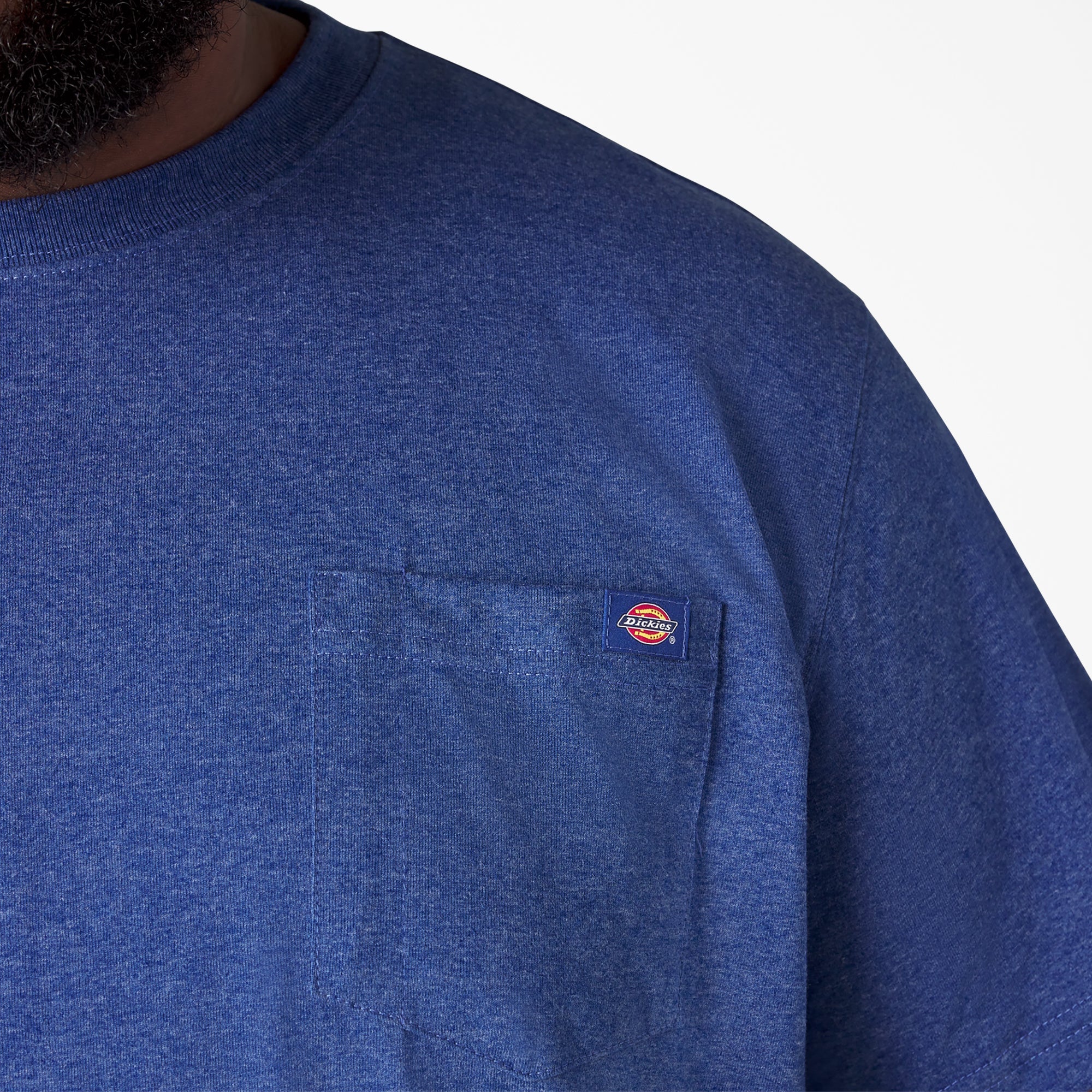 "Heavyweight Heathered Short Sleeve Pocket T-Shirt"