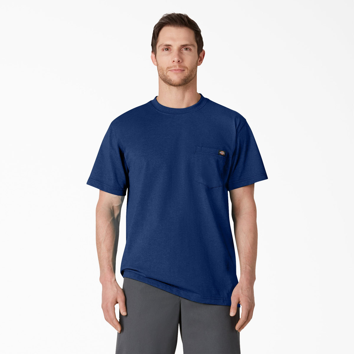 "Heavyweight Heathered Short Sleeve Pocket T-Shirt"