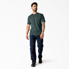 "Heavyweight Heathered Short Sleeve Pocket T-Shirt"