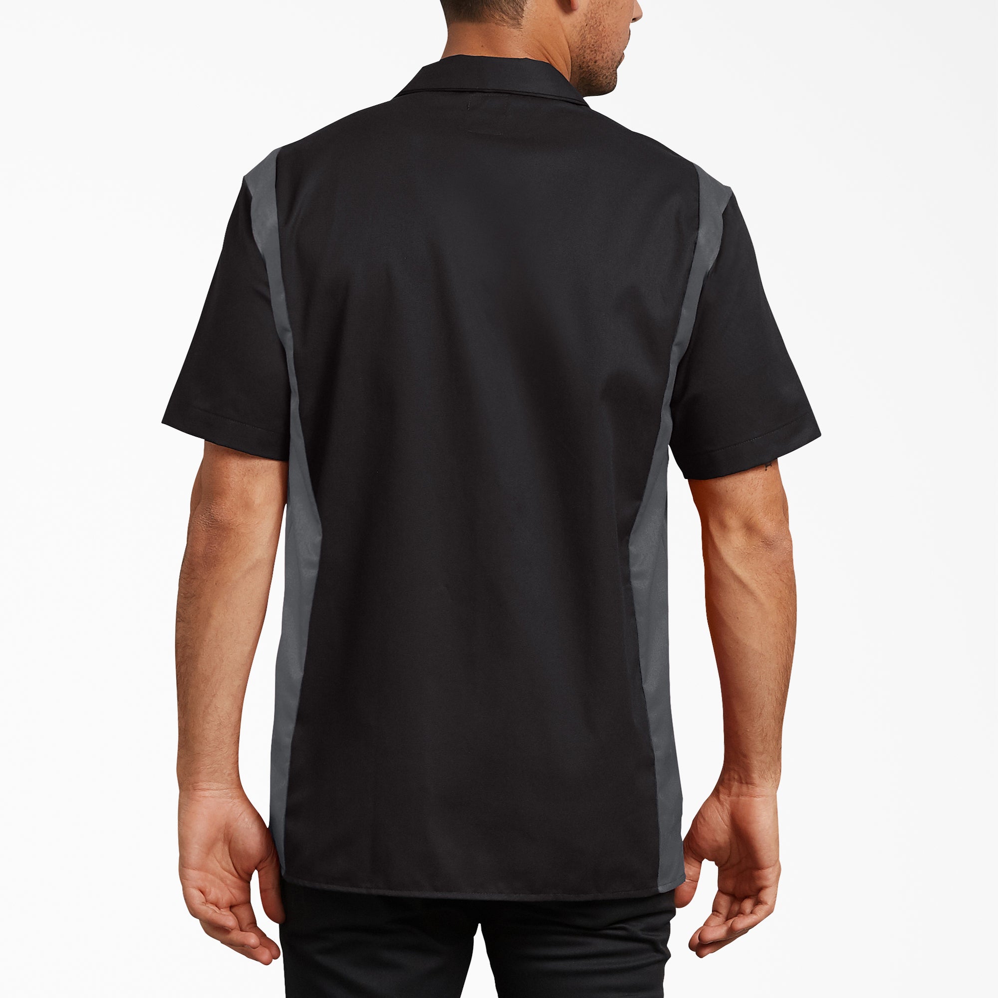 "Two-Tone Short Sleeve Work Shirt"