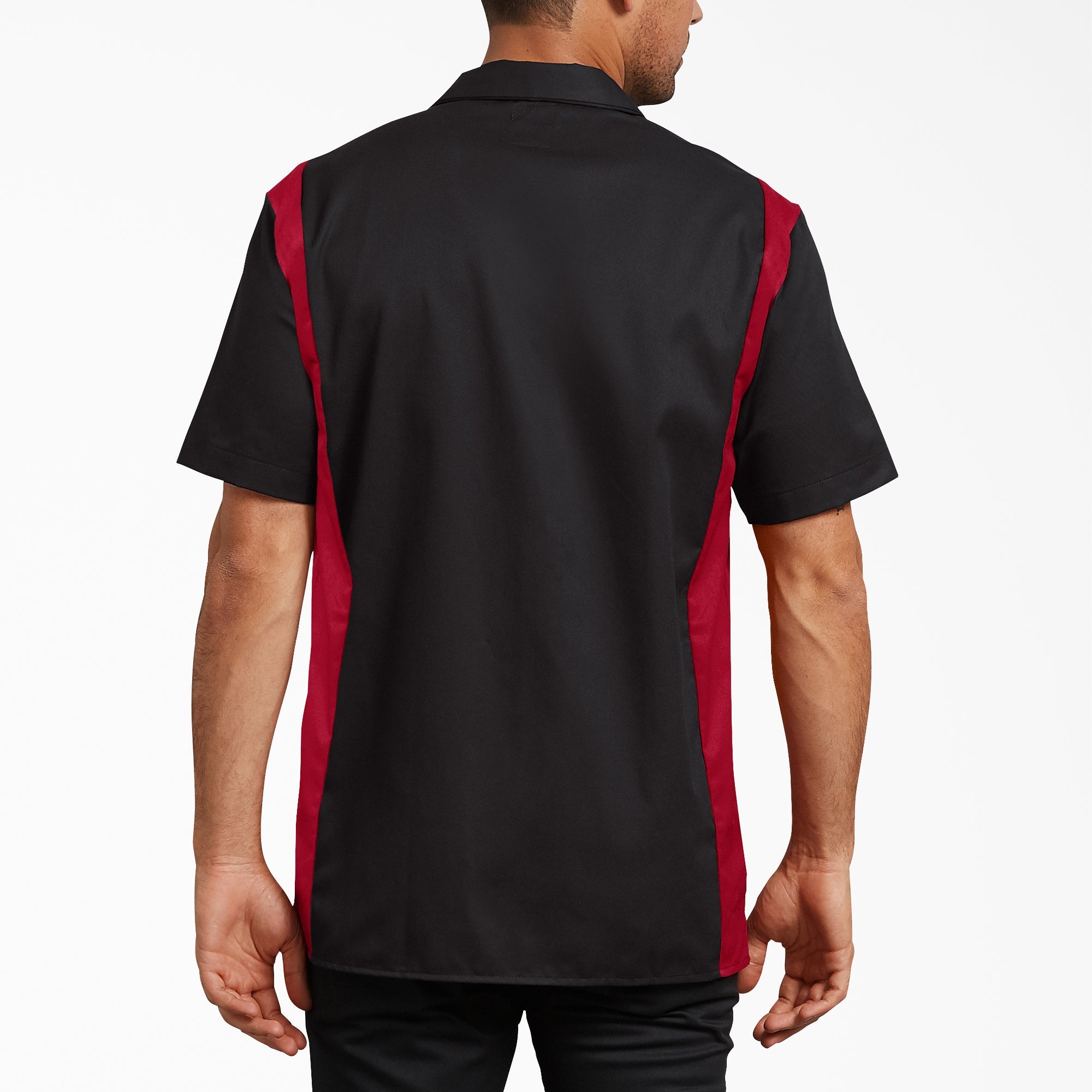 "Two-Tone Short Sleeve Work Shirt"