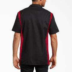 "Two-Tone Short Sleeve Work Shirt"
