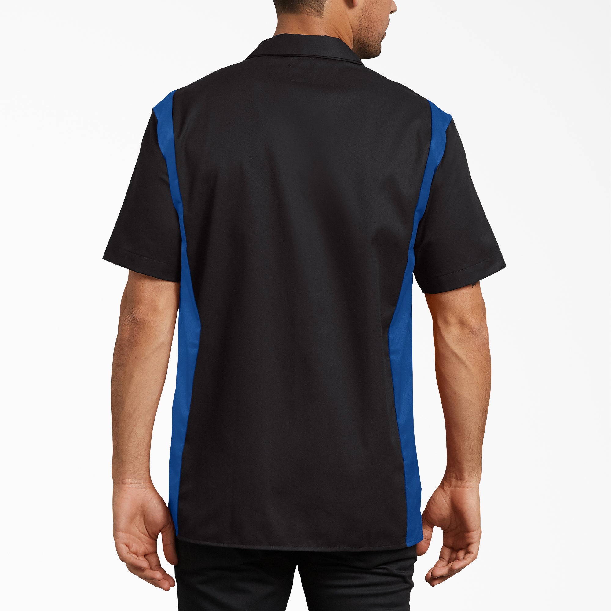 "Two-Tone Short Sleeve Work Shirt"
