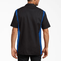 "Two-Tone Short Sleeve Work Shirt"